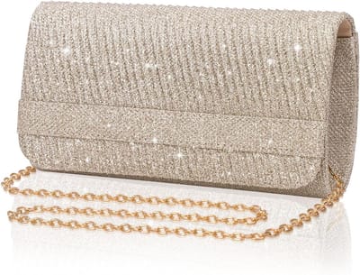 Elegante avondclutch voor dames met kettingriem - Perfect voor feesten, bruiloften en formele evenementen, 20,3 x 10,2 x 6,1 cm, stijlvolle tas, trendy accessoires, avondmode