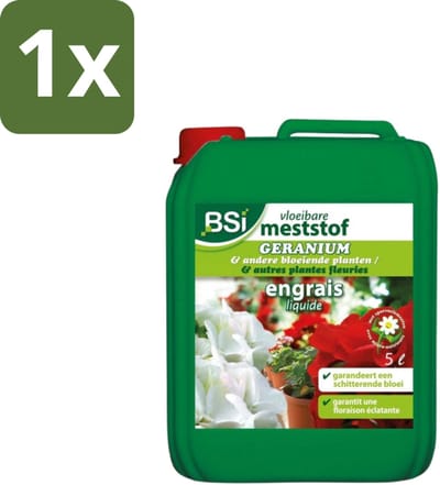 BSI – Geranium Vloeibare Meststof – Rijke Bloei & Sterke Groei – 5 L - 1 stuk
