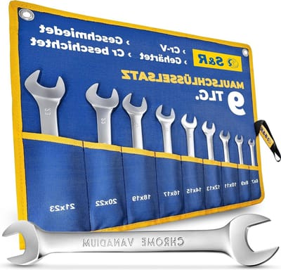 9-delige Master-serie professionele steeksleutels 6-23 mm Cr-V industrieel staal - dubbel verchroomd - Tetron oproletui