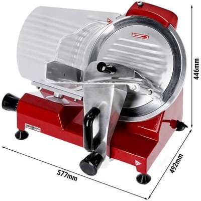 GGM Gastro Aufschnittmaschine - 250 Watt - Messer: Ø 300mm - Rot