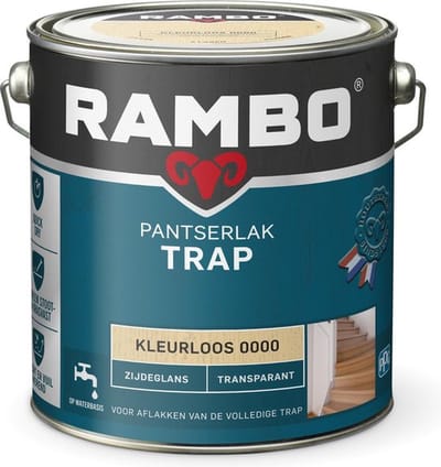 Rambo Pantserlak Trap - Transparant Zijdeglans - Intensief Gebruik - Sneldrogend - Kleurloos - 2.5L