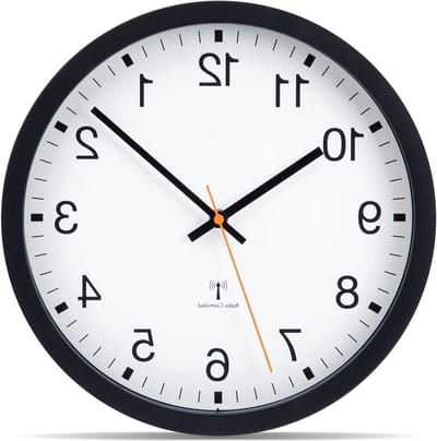 Wandklok Radio Gestuurd - Stille Klok - Tijd Weergeven - Automatische Tijdsinstelling - 30 cm - Zwart