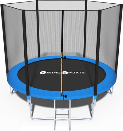 Viking Choice Trampoline 305 cm Blauw - Compleet met Veiligheidsnet, Ladder & Randafdekking