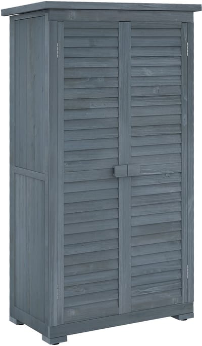 Clruro Tuinhuis - 87 x 46,5 x 160 cm - met deuren en ventilatie - Hout - Grijs