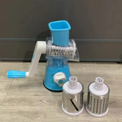 1 stuks Groentesnijder & Schijfjesmaker Handmatig Keuken Kaas Hakmachine met 3 Scherpe Trommels Multifunctionele Knoflook Aardappel Rasp