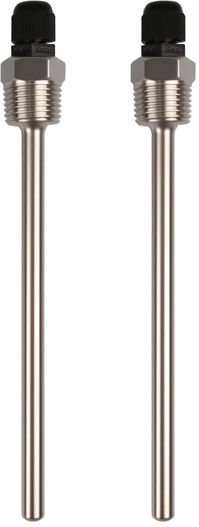 Dompelhulzen RVS - Beschermbuizen Sensor - Temperatuur Meting - Dubbele Punt Bescherming - 8x150mm