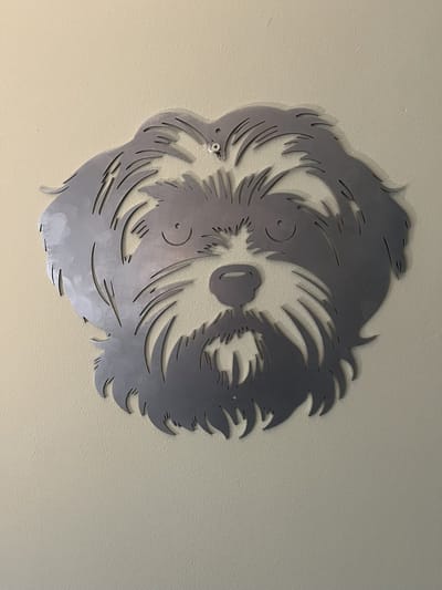Metalen Hond - Maltezer - Tuindecoratie - Metaalversiering - Cortenstaal