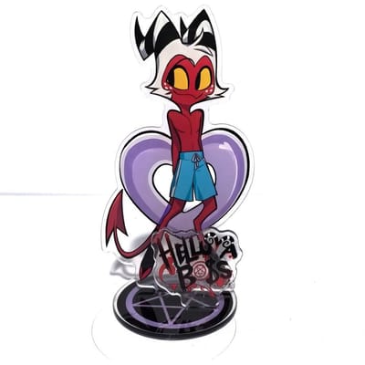 Nieuwste 15CM Hazbin Hotel Charlie Morningstar Stand Acryl Figuren Vaggie Bureau Staand Bord Model Decoratie Set Cadeaus 15cm