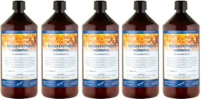 Bodylotion Honing 1 Liter - set van 5 stuks - Voordeelverpakking