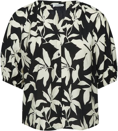 s.Oliver - female - Gestructureerde blouse met wijde mouwen