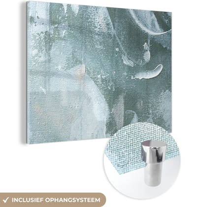 MuchoWow® Glasschilderij 120x90 cm - Schilderij acrylglas - Acrylverf - Abstract - Design - Foto op glas - Schilderijen