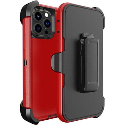 3 IN 1 Voor iPhone 16E 16 14 13 12 11 15 Pro MAX MINI 14 15 16 Plus SE2 SE3 Heavy Duty Schokbestendig Pantser +Riemclip Telefoonhoes Pc + tpu&iPhone 13 Pro