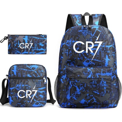 C Ronaldo schooltas + kleine schoudertas + etui drie-delige rugzak School bag 3-piece set
