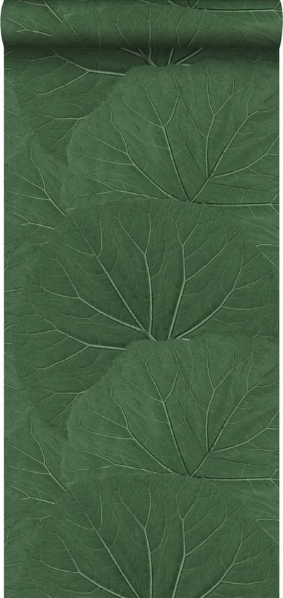 ESTAhome behang grote bladeren donkergroen - 53 cm x 10.05 m - 138996