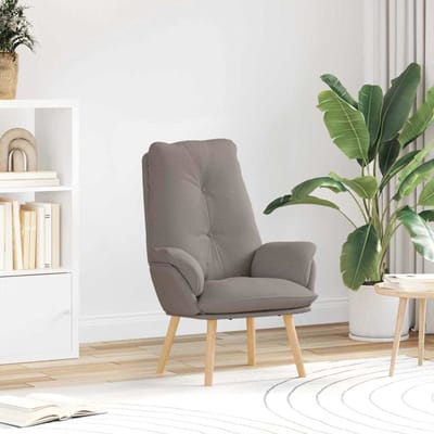 vidaXL Fauteuil Taupe 69 x 74 x 93 cm Stof en multiplex