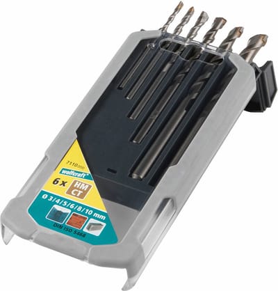wolfcraft - Betonboorset Ø 3–10 mm - 6 delig - Beton Boor - 7110000