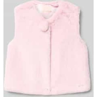 Regular fit gilet met imitatiebont en V-hals