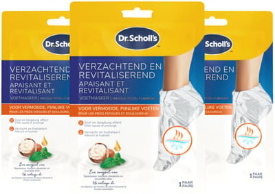 Dr. Scholl's Voetmasker Verzachtend en Revitaliserend - 3 x 1 paar - Voordeelverpakking