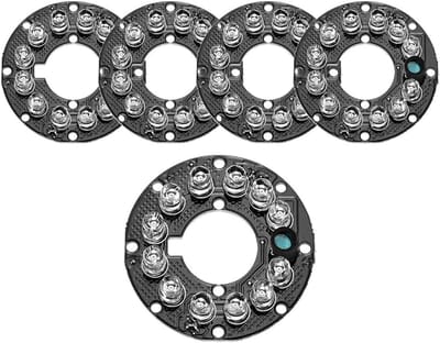 IR LED Board - Infrarood Verlichting - Nachtzicht Camera - 12 LEDs 850nm - 43mm Diameter - Zwart