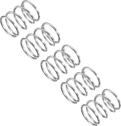 5-delige Set Drukveren van RVS met 7mm Buitendiameter en 10mm Lengte