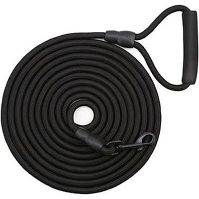 Longue Laisse d'Éducation pour Chien Laisse de Contrôle Légère Idéale pour l'Éducation le Camping le Jeu l'Obéissance le Rappel Corde pour Chiens Corde de Rappel pour Chiens Haute Qualité 5m noir