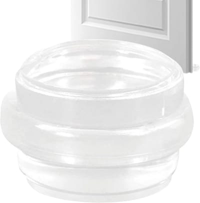 Deurstopper Vloer - Vloerbescherming Buffer - Beschermt Muren - Onzichtbaar Transparant - 8.4x11x11 cm - Transparant