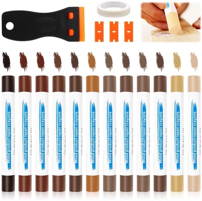 Solidchoice - Reparatieset voor Laminaat - 12 Kleuren Harde Was voor Meubel- en Vloerreparaties