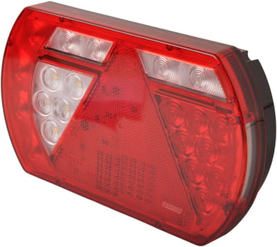 Achterlicht - Lucidity LED - links - 236x140x52 mm - Aspöck 8-polige connector - met ingebouwde weerstand
