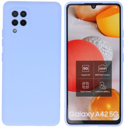 Hoesje Geschikt voor de Samsung Galaxy A42 5G - Fashion Color Backcover Telefoonhoesje - Paars