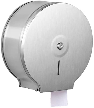 Dailygoods- Toiletpapierdispenser Roestvrij staal - Jumbo rolhouder - Wandmontage - Veiligheidsslot - Hygiëne - Kostenbesparend - Toiletrolhouder