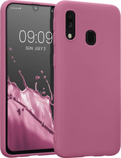 kwmobile telefoonhoesje geschikt voor Samsung Galaxy A40 - Hoesje voor smartphone - Back cover in donkerroze
