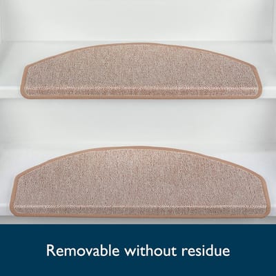 Famanu – Trapmatten zelfklevend XXL set van 15 antislip trapmatten 65 x 28 cm afgerond geluidsdempen