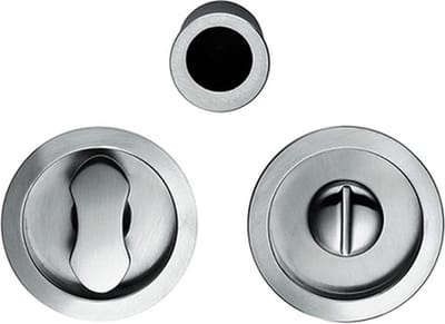 Schuifdeur toiletrozet Colombo Design - Rond - Kleur Chroom glanzend - Diameter 57 mm