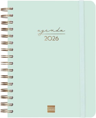Jaarplanner 2026 - Agenda - Persoonlijke Organisatie - Pagina per dag - A5 formaat - Mintgroen