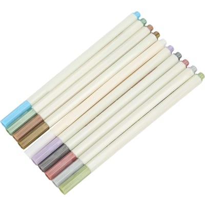 Metalen Verf Stiften 10 Kleuren Sterke Dekking Milieuvriendelijke Markers voor Schilderen Scrapbooking DIY Knutselen white