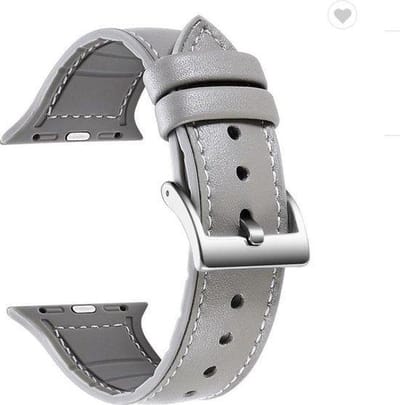 Fungus - Smartwatch bandje - Geschikt voor Apple Watch 38 / 40 / 41 mm - Series 1 2 3 4 5 6 7 8 9 SE iWatch - PU leer - Grijs