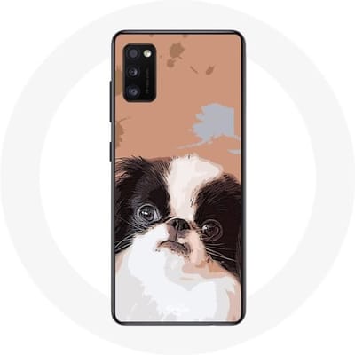 Samsung Galaxy A41 hoesje Japanse spaniël Zwart-wit hondenras