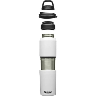 CamelBak Multibev Vacuum RVS - Waterfles met afneembare koffie / theebeker - 500 ml + 350 ml - Wit / Wit (white / White)