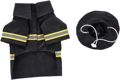Huisdier hondenkleding brandweerkostuum set van comfortabel materiaal voor honden en katten, perfect voor puppy's en feestjes