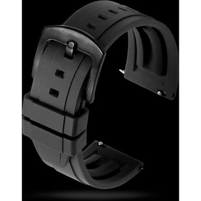 Kwaliteit Fluor Rubber Horlogeband 18mm 20mm 22mm 24mm Sport Horlogeband Zwart Groen Polsbandje met Quick Release Spring Bar 24mm silver buckle gray