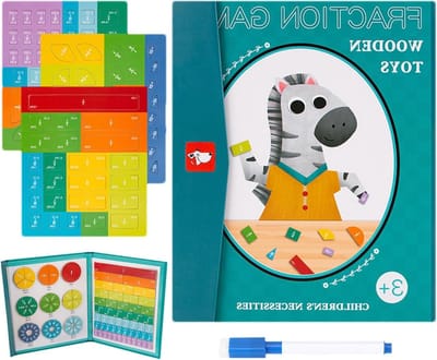 Magneetboek Breuken - Educatieve Puzzel - Wiskunde Leren - Interactieve Demonstratie - 22 x 18 cm - Multicolor