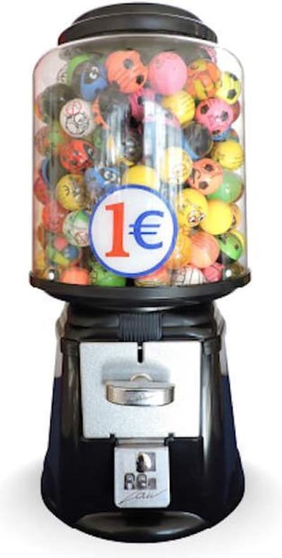 Retro Kauwgomballen Capsule Automaat - Venjoy - Classic - 43 cm zwart kunststof - Gumball Machine