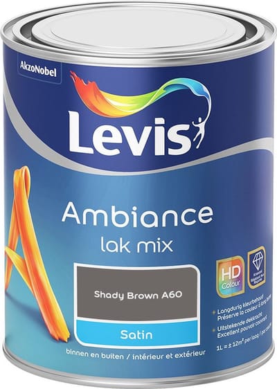 Levis - Ambiance Lak Satin Mix - Shady Brown A60 - Mengverf - 1 L