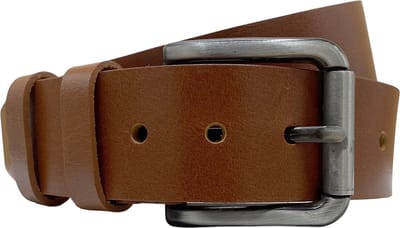Leren Riem Cognac Kleurig Leer - 4,5 cm Breed - Casual Riem - Leren Broeksriem – Leren Ceintuur Cognac - Totale Riem Lengte 110 cm (Taillemaat tot 85 cm)