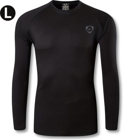 Nivard Rash Guard - Surf Shirt - Zwemkleding - UV Beschermende Kleding - Voor Zwemmen - Surfen - Duiken - Zwart - Maat L