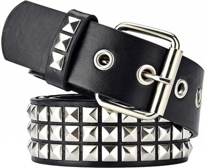Rock Punk Y2K Riem voor Dames en Heren, Goth Leren Riem, Alternatieve Mode Accessoires voor een Edgy Look