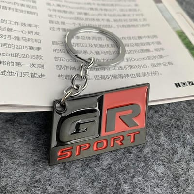 GR SPORT Logo Auto Accessoires Zinklegering Auto Sleutelhanger Sleutelring Voor Toyota TOYOTA HV YARiS RZ RC RS Prius Lexus Supra GR86 VIOS gray