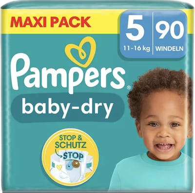 Pampers - Baby-Dry - Luiers - Maat 5 (11-16 kg) - 90 Luiers
