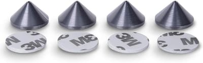 Luidspreker Spikes - Boxen Kegels - Trillingen Dempen - CNC Gefreesd Aluminium - 20mm Diameter - Aluminiumkleurig