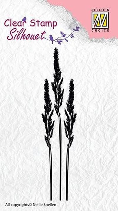 SIL001 Nellie Snellen Silhouette clear stamp - graan - aren - koren - ears of grass-1 - stempel condeolance